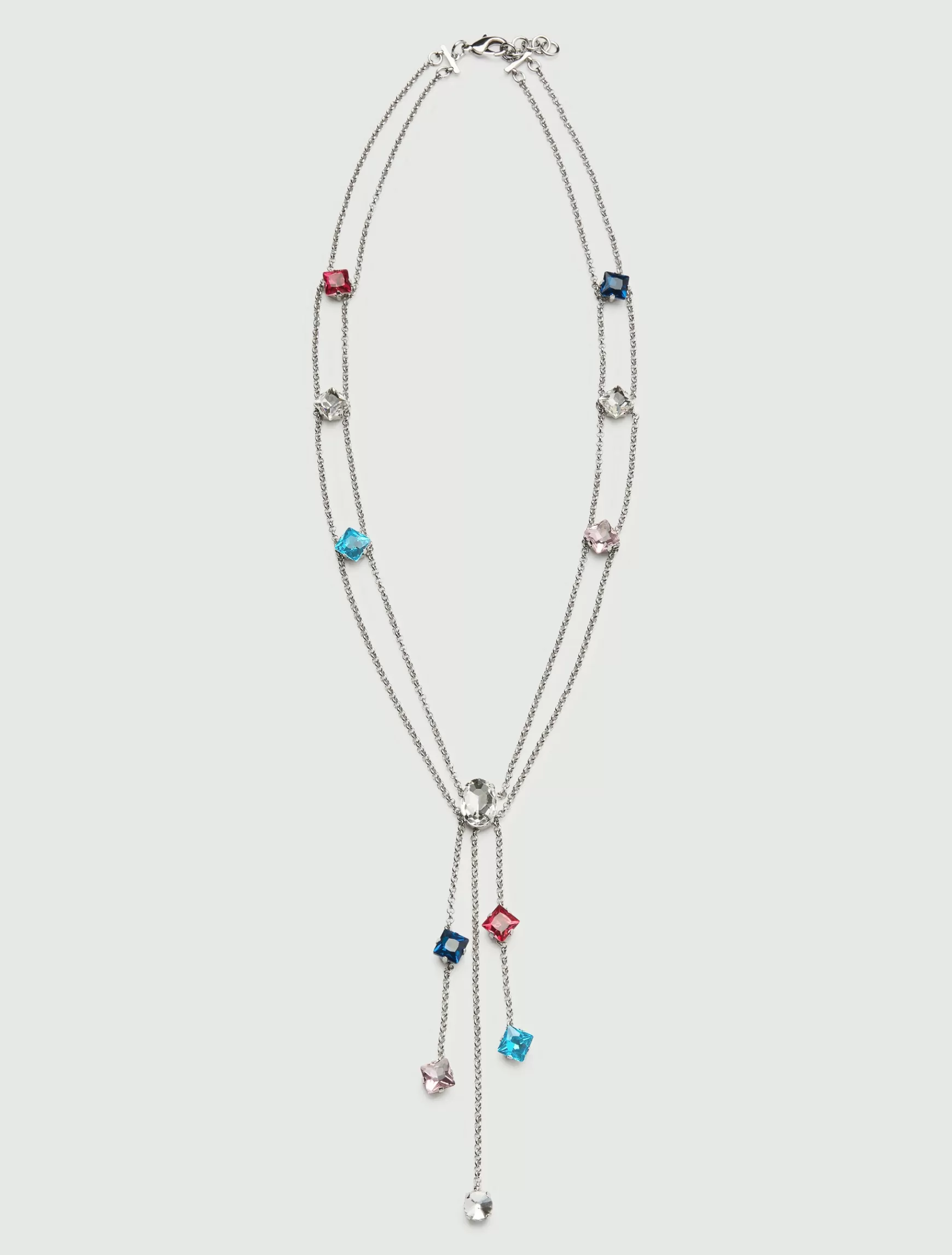 Marella Collana Lunga Con Cristalli Multicolor