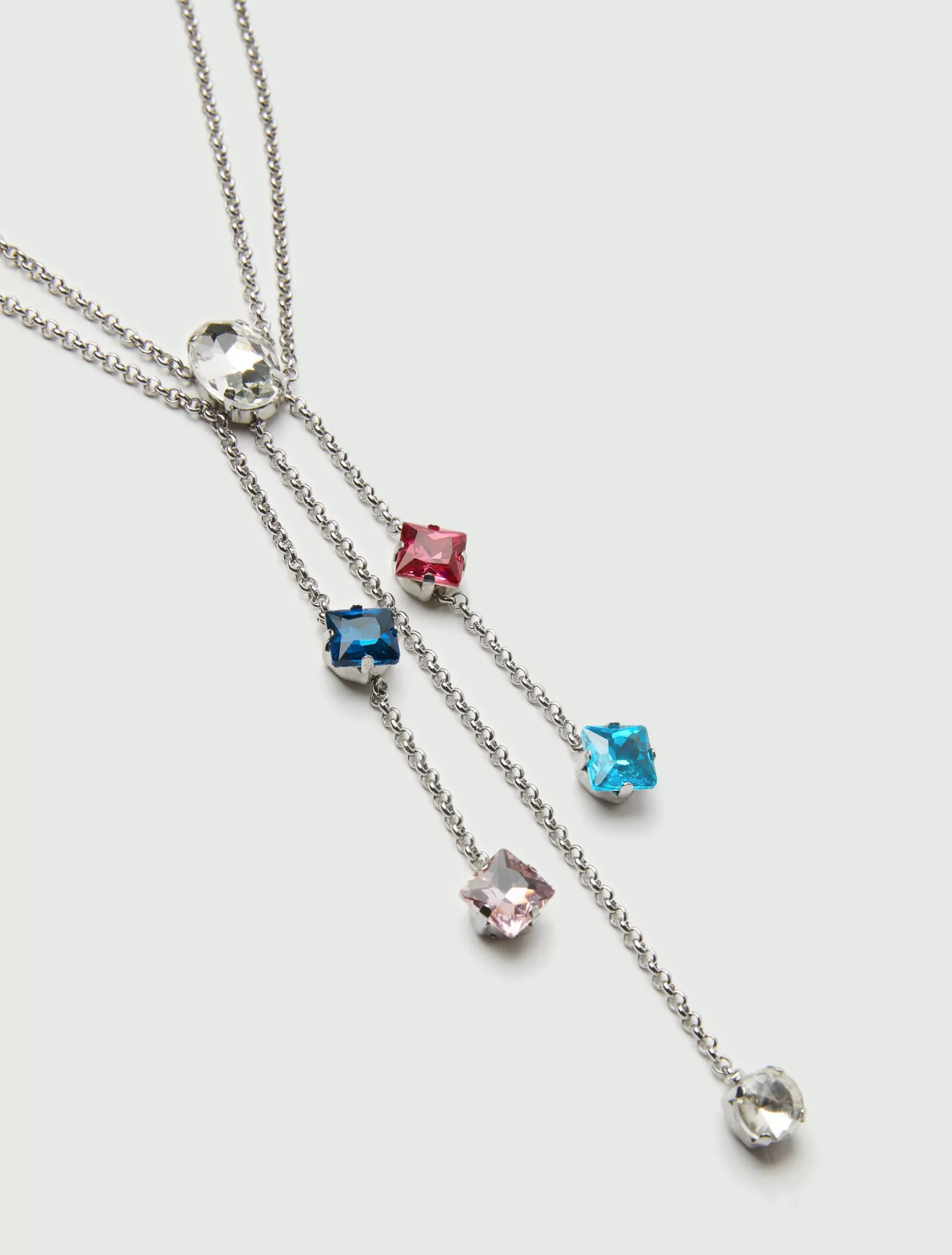 Marella Collana Lunga Con Cristalli Multicolor
